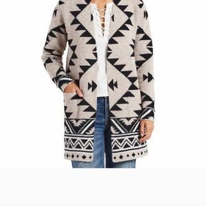 Women's Patterned Cardigan by FRYE size Large